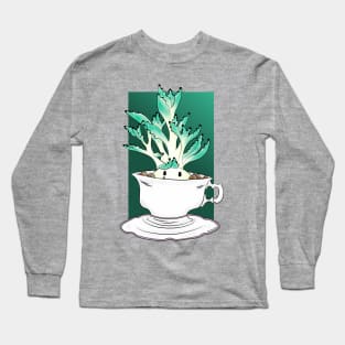 Succulent in a teacup Long Sleeve T-Shirt